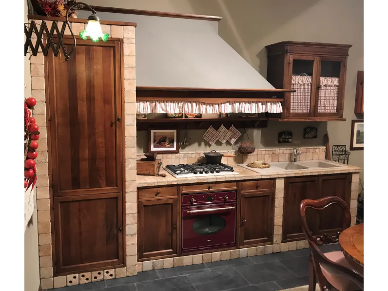 Cucina Marchi cucine country lineare noce in legno Doralice