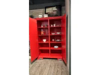 Cucina rossa industriale lineare Dispensa container  Marchi cucine in Offerta Outlet
