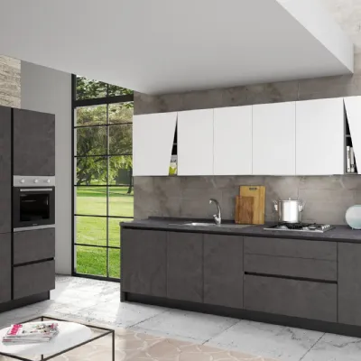 Cucina moderna lineare Maya 3 Kuadra cucine a prezzo ribassato