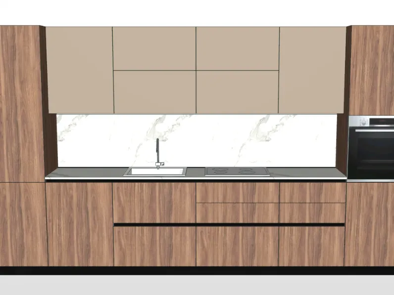 Cucina lineare  moderna altri colori Md work lineare scontata 49%