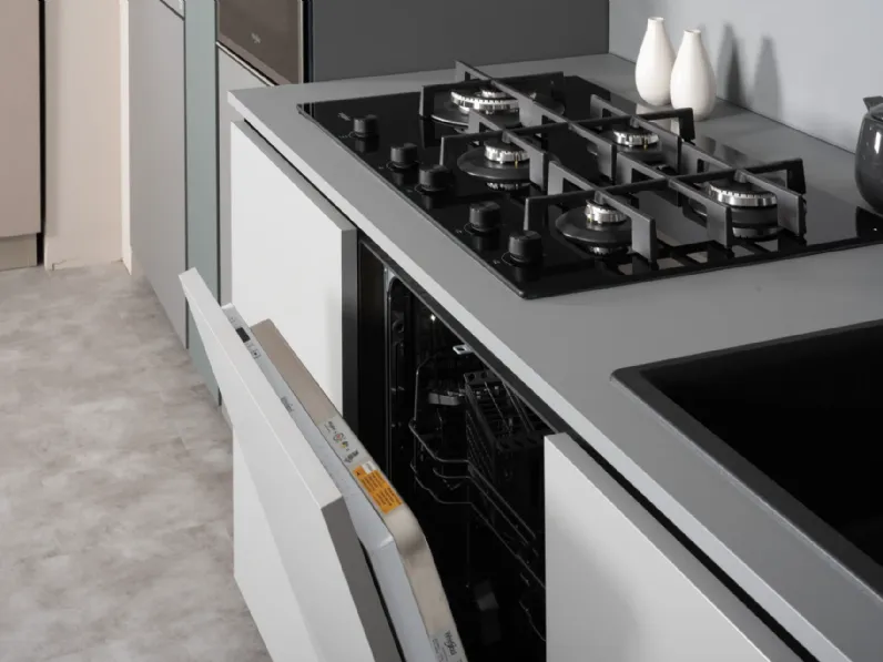 Cucina Stosa moderna lineare altri colori in laminato opaco Metropolis