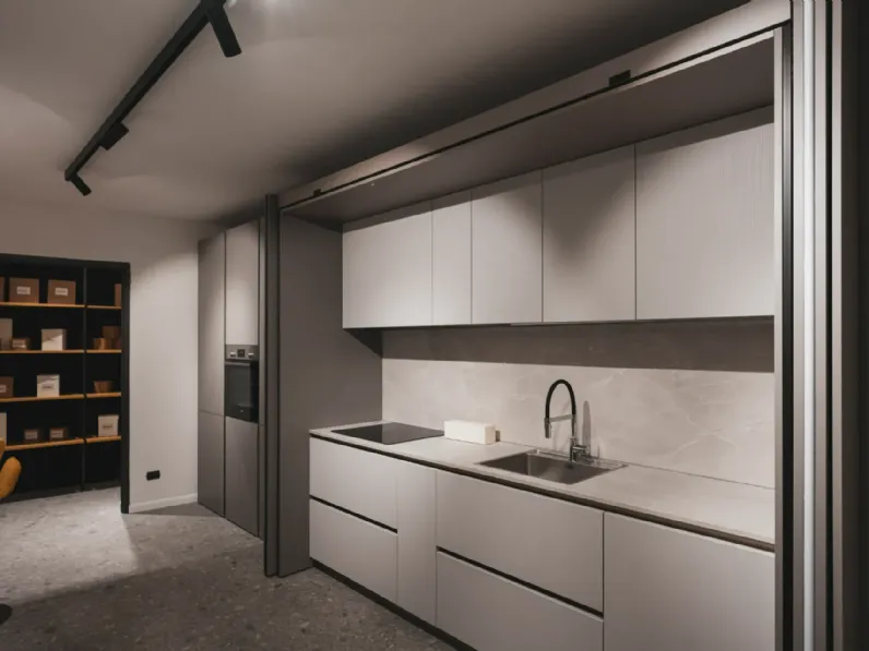 Cucina lineare moderna grigia Stosa Metropolis a soli 8800 Euro