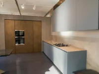 Cucina Modulnova design lineare antracite in laminato opaco Mh6