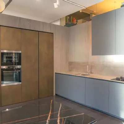 Cucina Mh6 design antracite Modulnova lineare scontata 68%