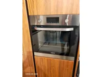 Cucina Miton design ad angolo bianca in laminato materico Menta noce americano