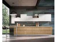 Cucina moderna con penisola Mobilificio bellutti Modello time basic a prezzo scontato