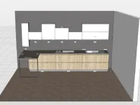 Cucina moderna con penisola Mobilificio bellutti Modello time basic a prezzo scontato