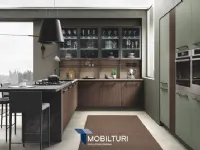 Cucina Mobilturi cucine moderna lineare bianca in polimerico opaco New  pop opaco e lucido