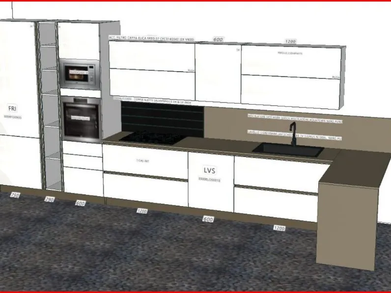 Cucina Mobilturi lineare Lux pop SCONTATA