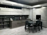 Cucina lineare in laminato materico a prezzo ribassato 57%