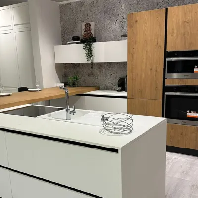 Cucina Nala/cielo moderna rovere chiaro Mobilturi ad isola scontata 65%