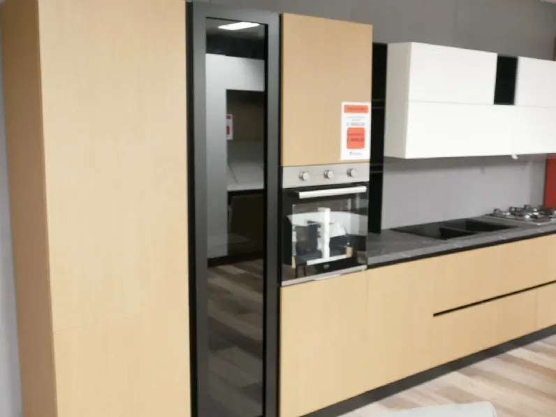 Cucina Pop moderna grigia Mobilturi lineare scontata 60%