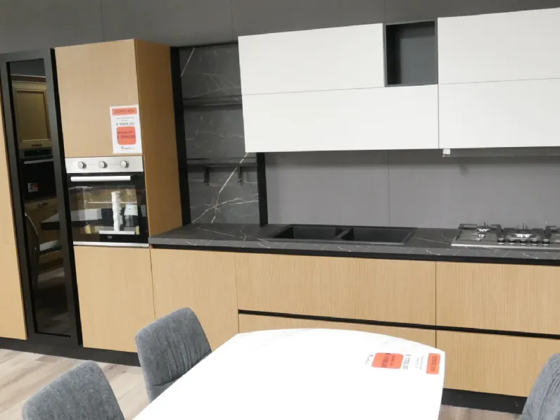 Cucina lineare moderna grigia Mobilturi Pop a soli 3980