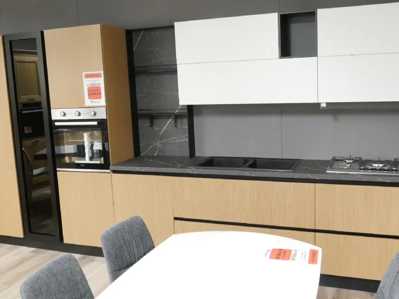 Cucina Pop moderna grigia Mobilturi lineare scontata 60%