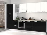 Cucina modello Alma di Creo Kitchens Laccato Lucido Antracite/Inox