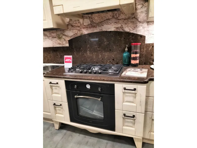 Cucina Aurora laccata panna fiorentino country magnolia Astra lineare scontata 46%