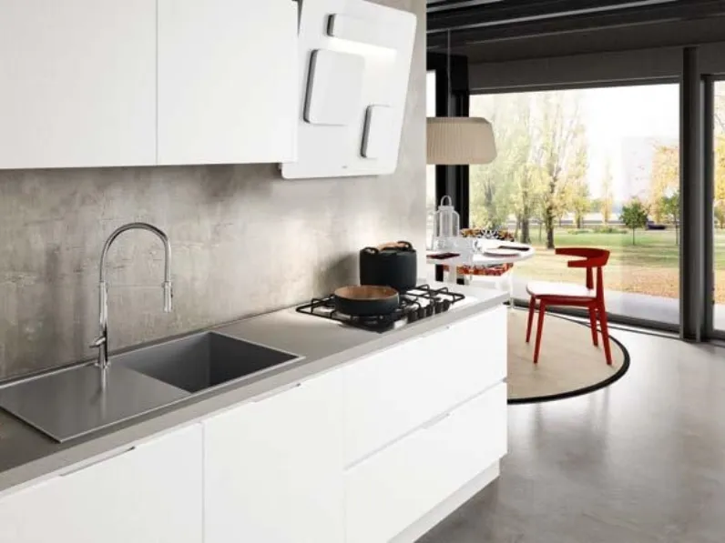 Cucina bianca design ad angolo Essebi Azimund a soli 9860€