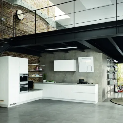 Cucina bianca design ad angolo Essebi Azimund a soli 9860