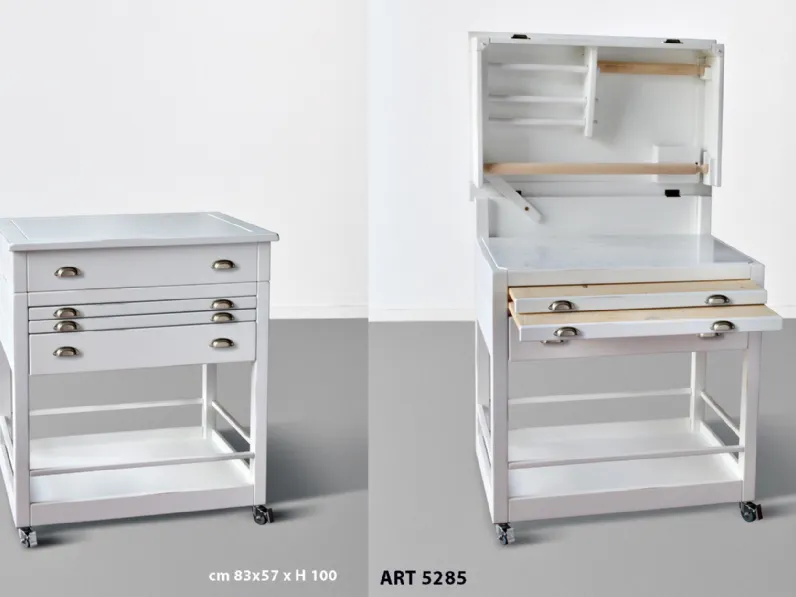 Mobile di Antiquariato in stile arte povera Carrello oregon in Offerta Outlet