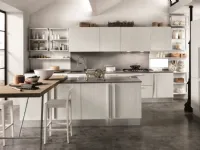 Cucina modello Cucina bianca  moderna con isola e piano pensola  shabby chic in offerta  Nuovi mondi cucine PREZZO SCONTATO