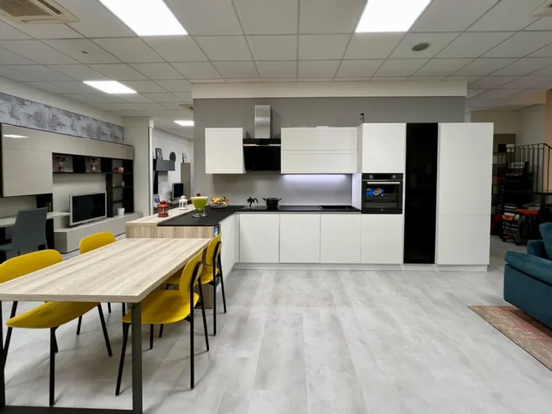 Cucina Cucina futura design bianca Evo cucine ad angolo scontata 60%