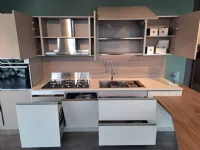Cucina con penisola in laminato materico altri colori Cucina infinity  a prezzo ribassato