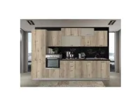 Cucina tortora moderna lineare Cucina lineare 330 cm rovere nodato -tortora Artigianale a soli 2790