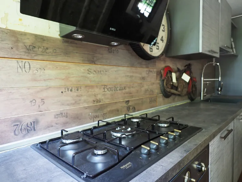 Cucina modello Cucina modello legno bambu crash grigio in offerta  Nuovi mondi cucine PREZZO SCONTATO