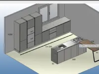 Cucina modello Cucina offerta moderna con isole e penisola Nuovi mondi cucine PREZZO SCONTATO