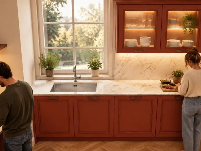CUCINA ad angolo Arredo3 Cucina opera composizione 1 SCONTATA 40%