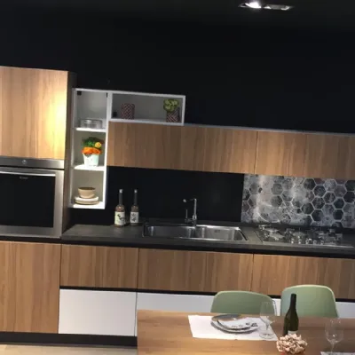 Cucina Modello domino moderna noce lineare Primacucine
