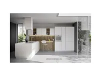 Cucina bianca moderna con penisola Ar-due Easy a soli 6150 Euro