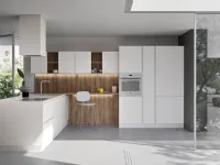 Cucina bianca moderna con penisola Ar-due Easy a soli 6150 Euro