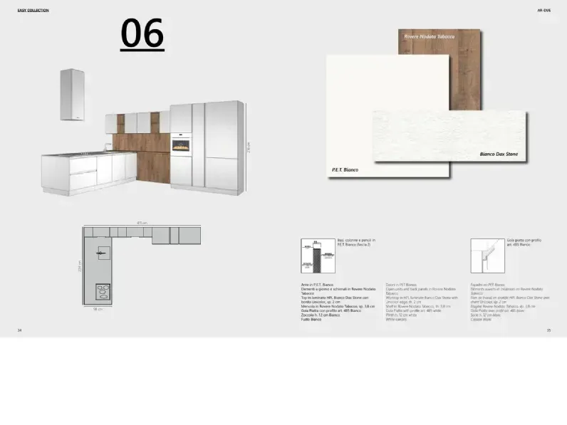 Cucina con penisola Ar-due Easy SCONTATA 30%