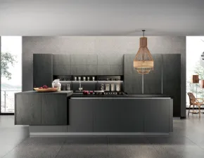 Cucina Colombini casa moderna ad isola grigio in legno Eleganza