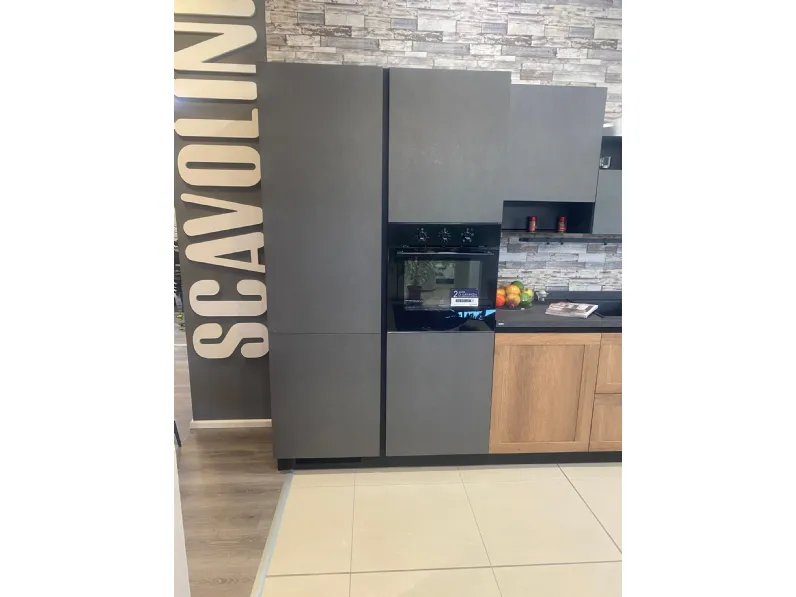 Cucina in laminato materico Scavolini a PREZZI OUTLET -30%