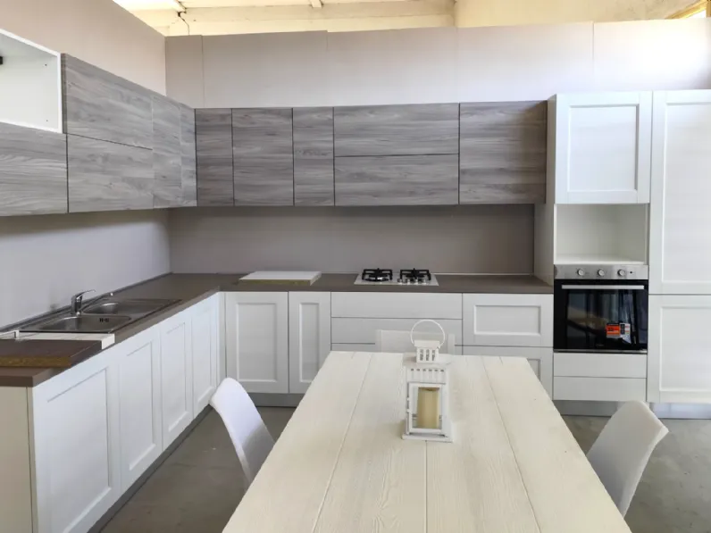 Cucina Fiorella taiga ad angolo Arrex con un ribasso imperdibile