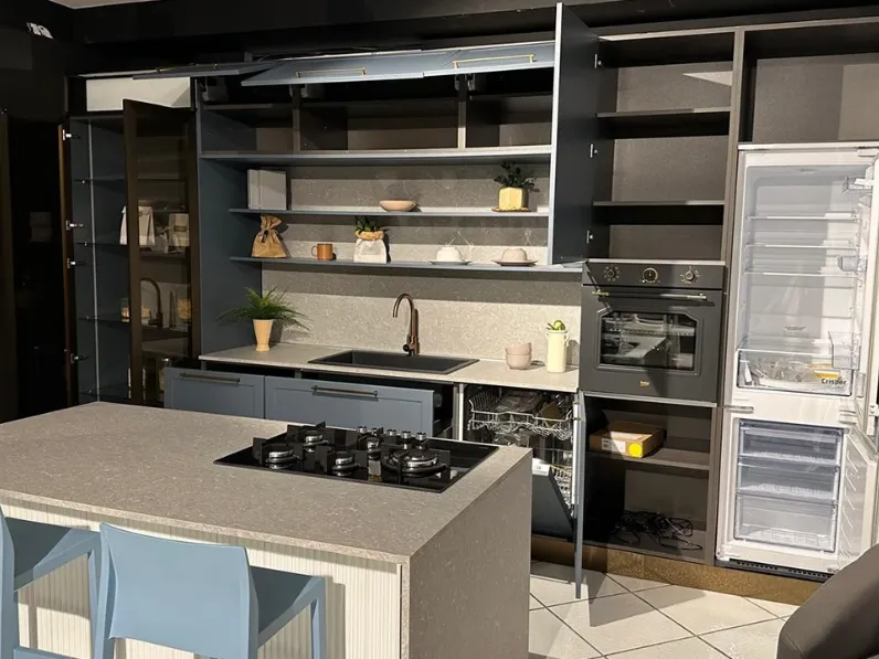 Cucina con isola Mobilturi Gaia telaio SCONTATA 55%