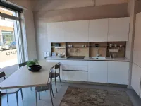 Cucina Stosa moderna ad angolo bianca in laminato materico Infinity