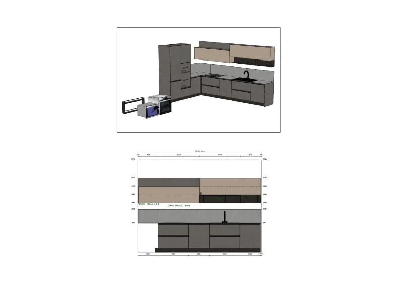 Cucina Kali� ad angolo Arredo3 con uno sconto imperdibile