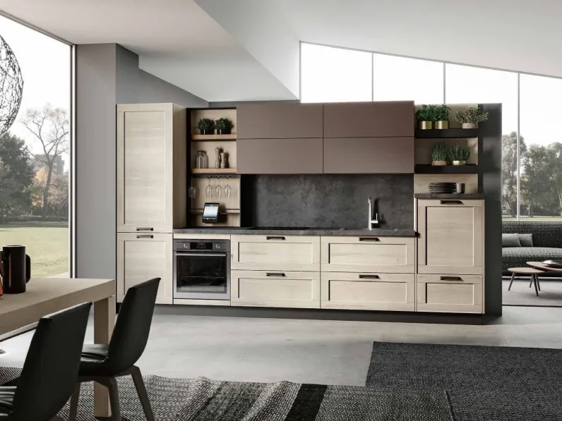 Cucina Modello lipari/capri design rovere chiaro lineare Imab group