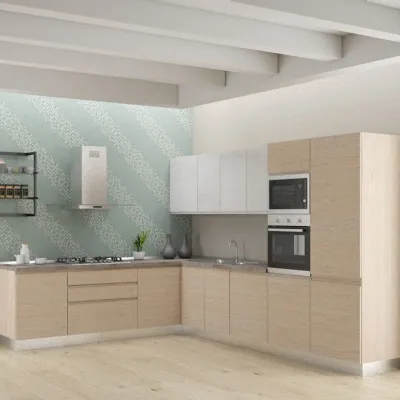 Cucina Nicole 271x331 moderna altri colori Artigianale ad angolo scontata 40%