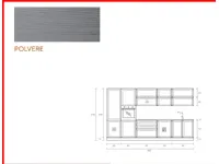 Cucina a prezzo ribassato lineare moderna Nova Artigianale