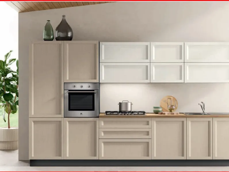 Cucina a prezzo ribassato lineare moderna Nova Artigianale
