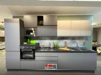 Cucina Alias moderna lineare grigia in laminato opaco Oltrarredo kitchens