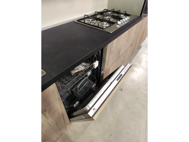 Cucina rovere chiaro moderna lineare Quick Evo cucine a soli 2600 Euro