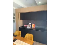 Cucina Scavolini design lineare antracite in laccata opaco Regola