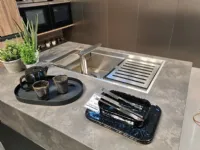 Cucina Sa 194 lab light noce imperial moderna noce Arredo3 ad isola scontata 58%