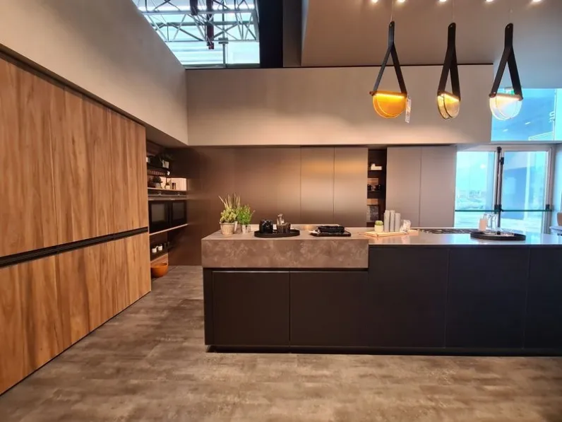 Cucina Sa 194 lab light noce imperial moderna noce Arredo3 ad isola scontata 58%