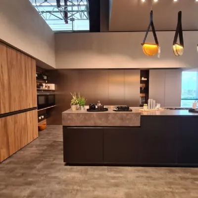 Cucina Sa 194 lab light noce imperial moderna noce Arredo3 ad isola scontata 58%